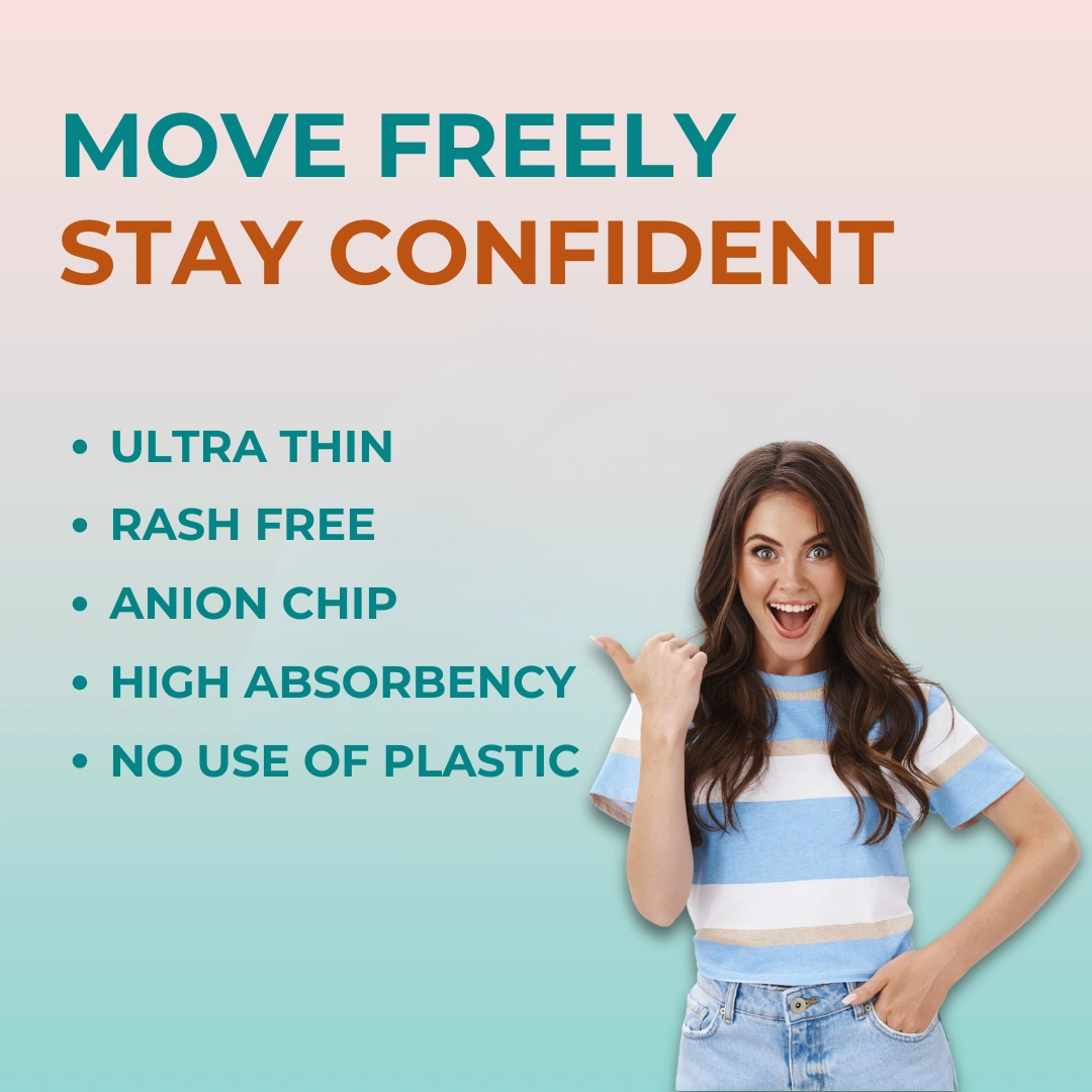 Ultra-Thin Tri-Fold Sanitary Pads With Anion Chip | Size – XL - Image 8