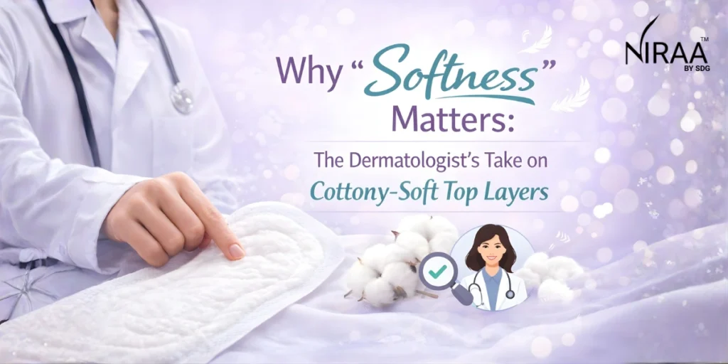Cottony soft top layer sanitary pad