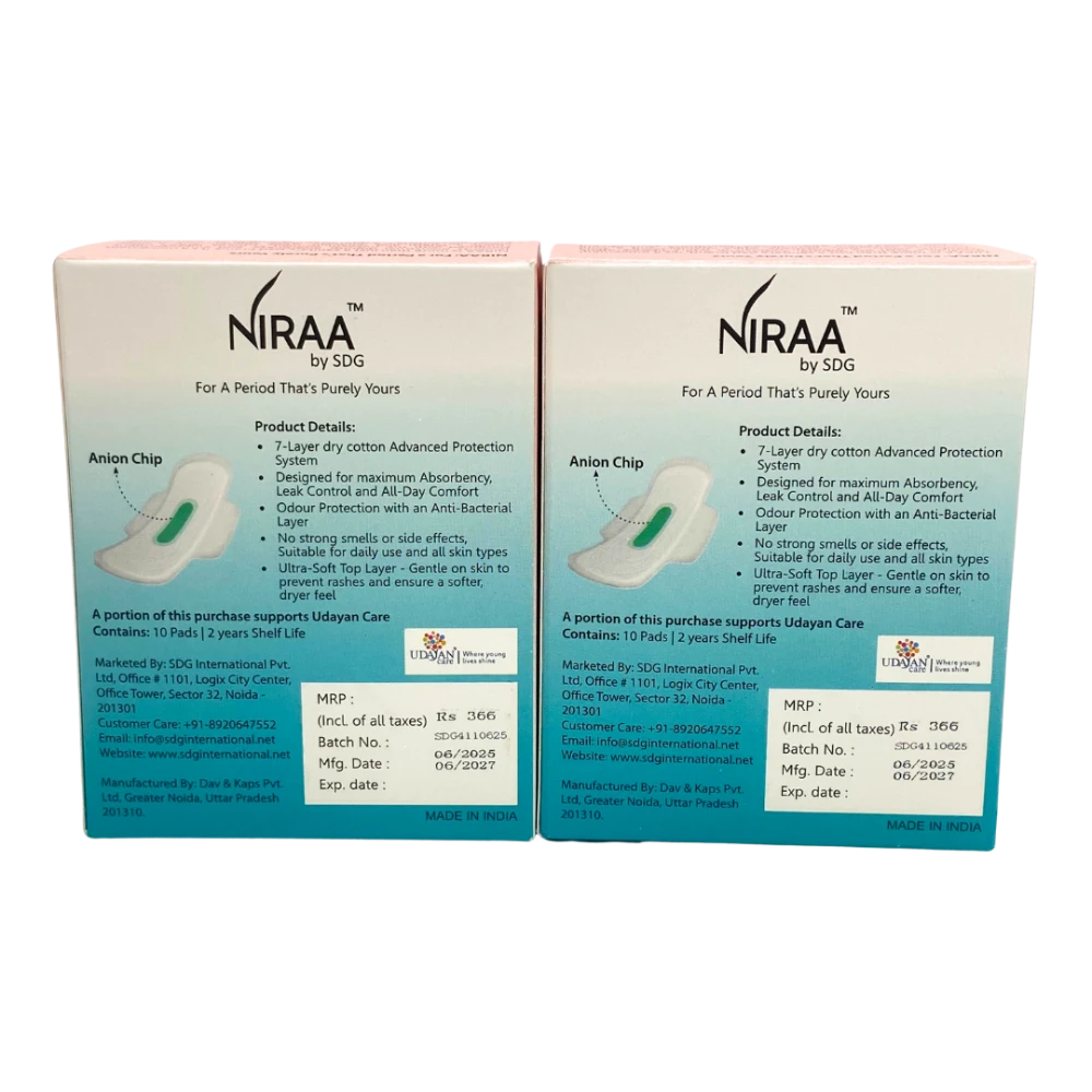 Combo of 2 - Ultra-Thin Tri-Fold Sanitary Pads With Anion Chip | Size – XL - Image 4