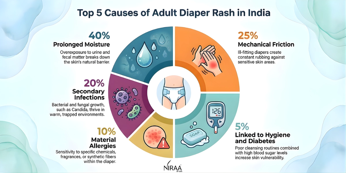 Causes of adult diaper rashes in India