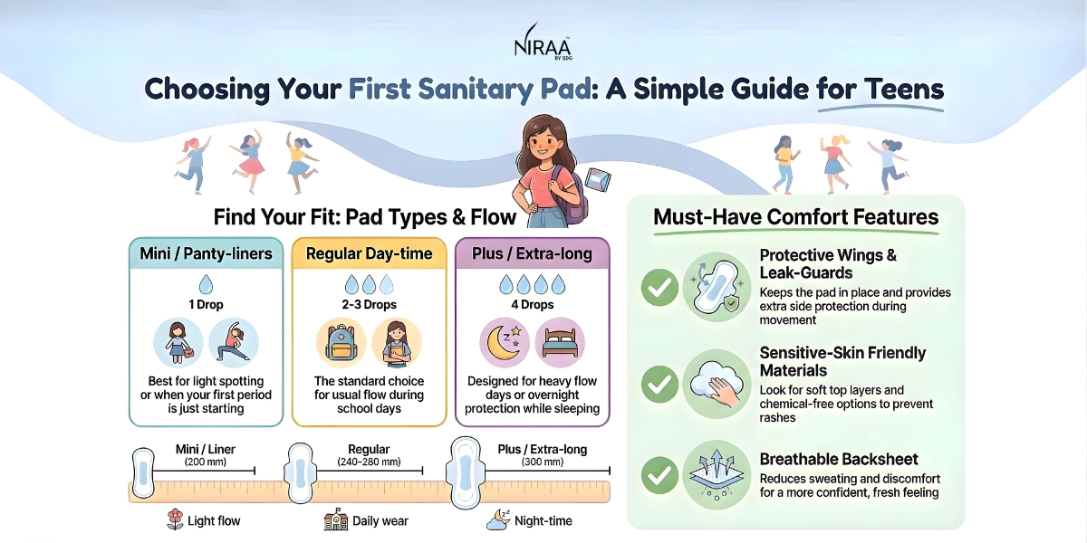 Choosing the first Sanitary Pads for teens