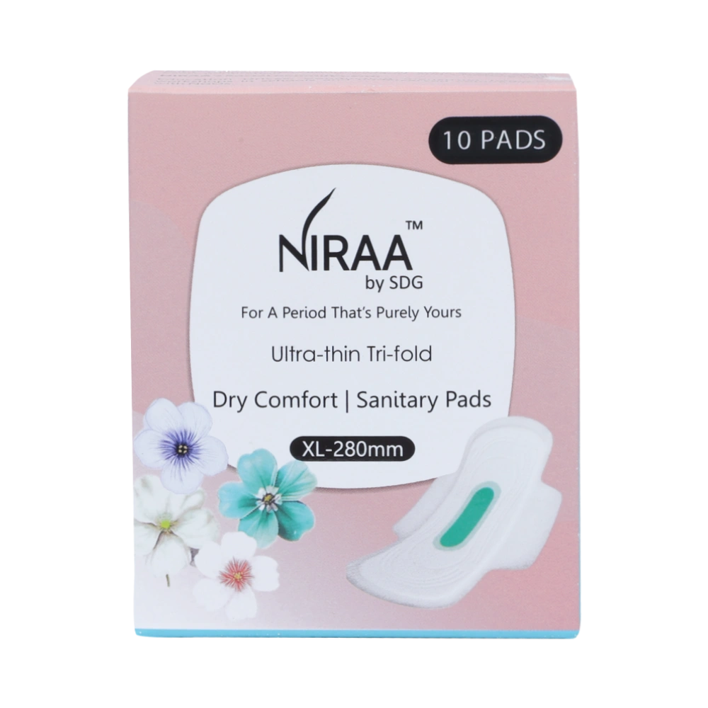 Combo (12 Pads) - Travel Pouch (2 Pads) + Ultra-Thin Tri-Fold Sanitary Pads with Anion Chip (10 Pads) | Size – XL (280mm) - Image 3